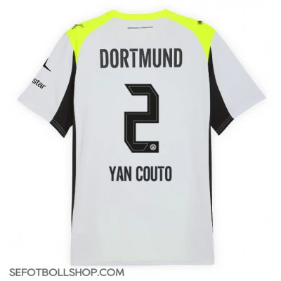 Billiga Borussia Dortmund Yan Couto #2 Borta fotbollskläder 2025-26 Kortärmad Billiga Borussia Dortmund Yan Couto #2 Borta fotbollskläder 2025-26 Kortärmad